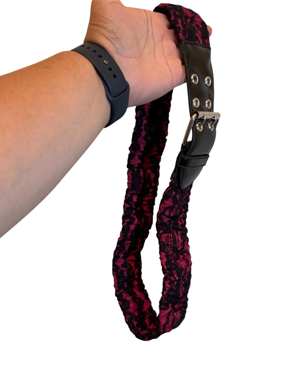 🔥 Y2K lace belt black and pink